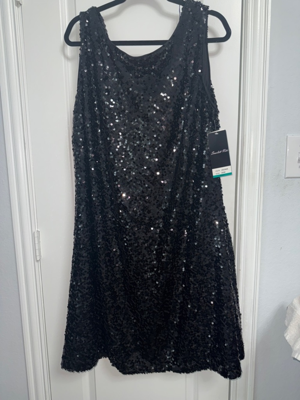 Scarlett Nite Black Sequin A-Line Maxi Dress